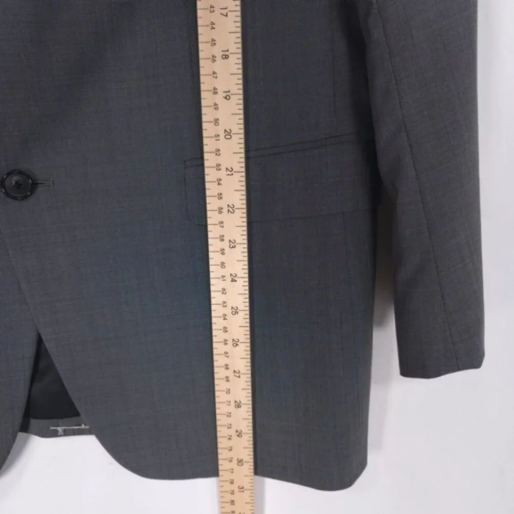 Theory Men's Blazer 44 R WELLAR IVOR 2Button VIGIN WOOL SILK Blend Gray E0171125